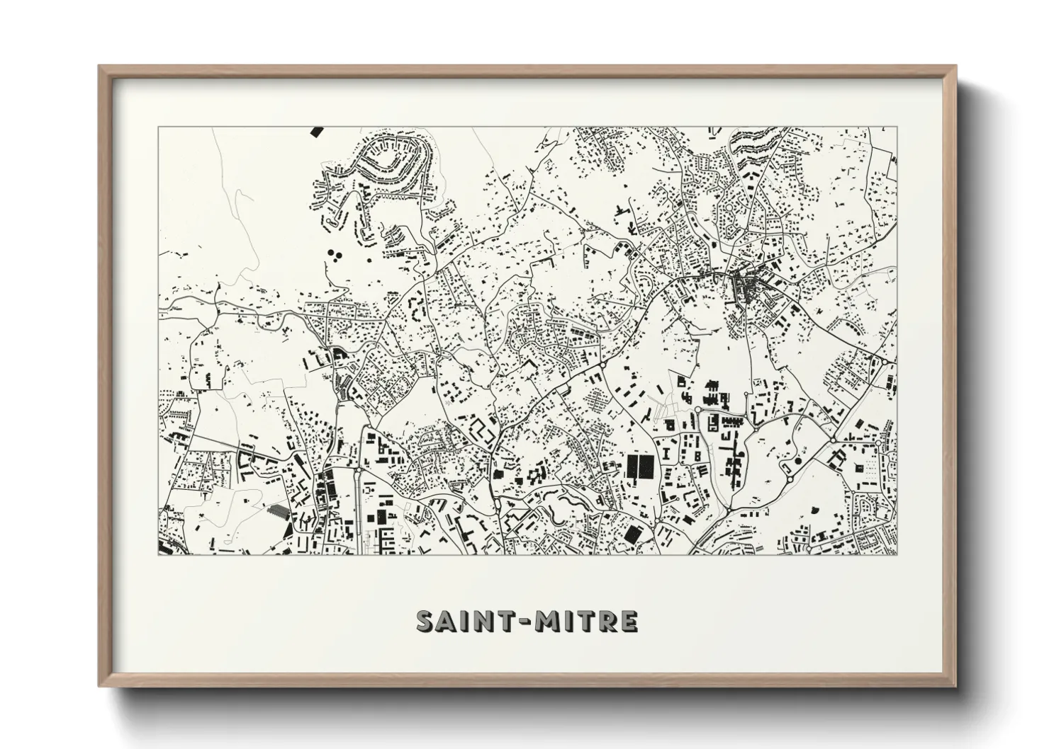 Une affiche de carte sur Saint-Mitre