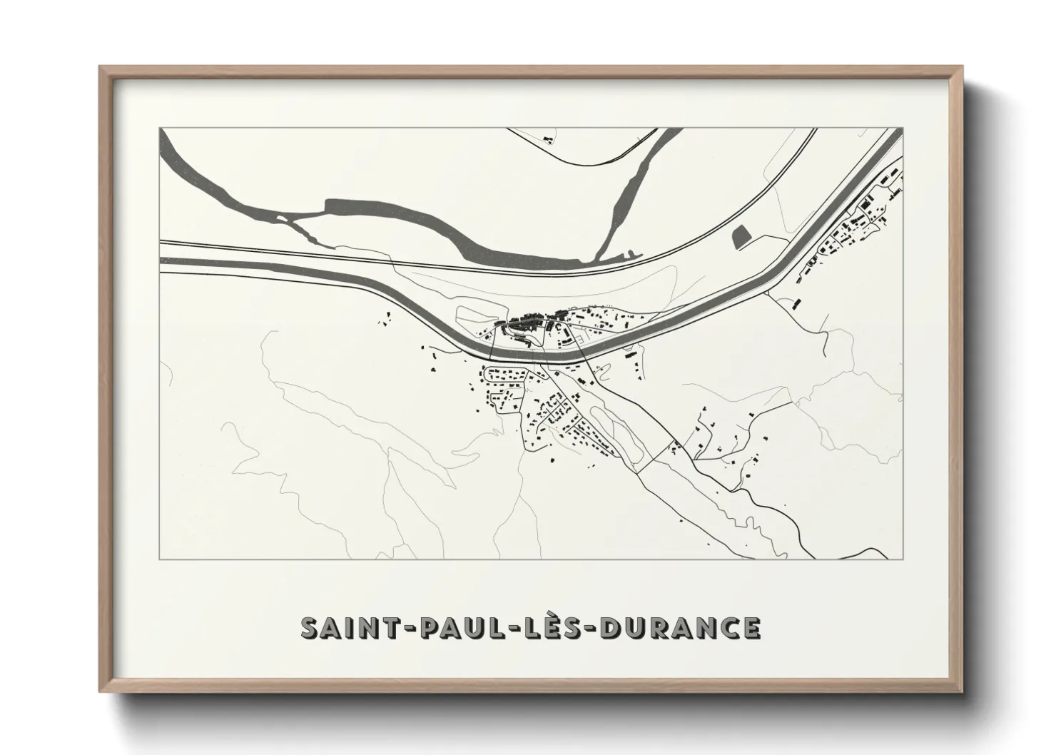 Une affiche de carte sur Saint-Paul-lès-Durance