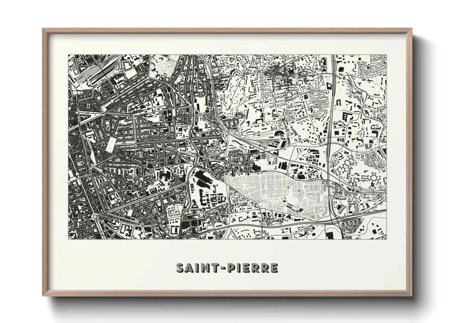 Une affiche de carte sur Saint-Pierre