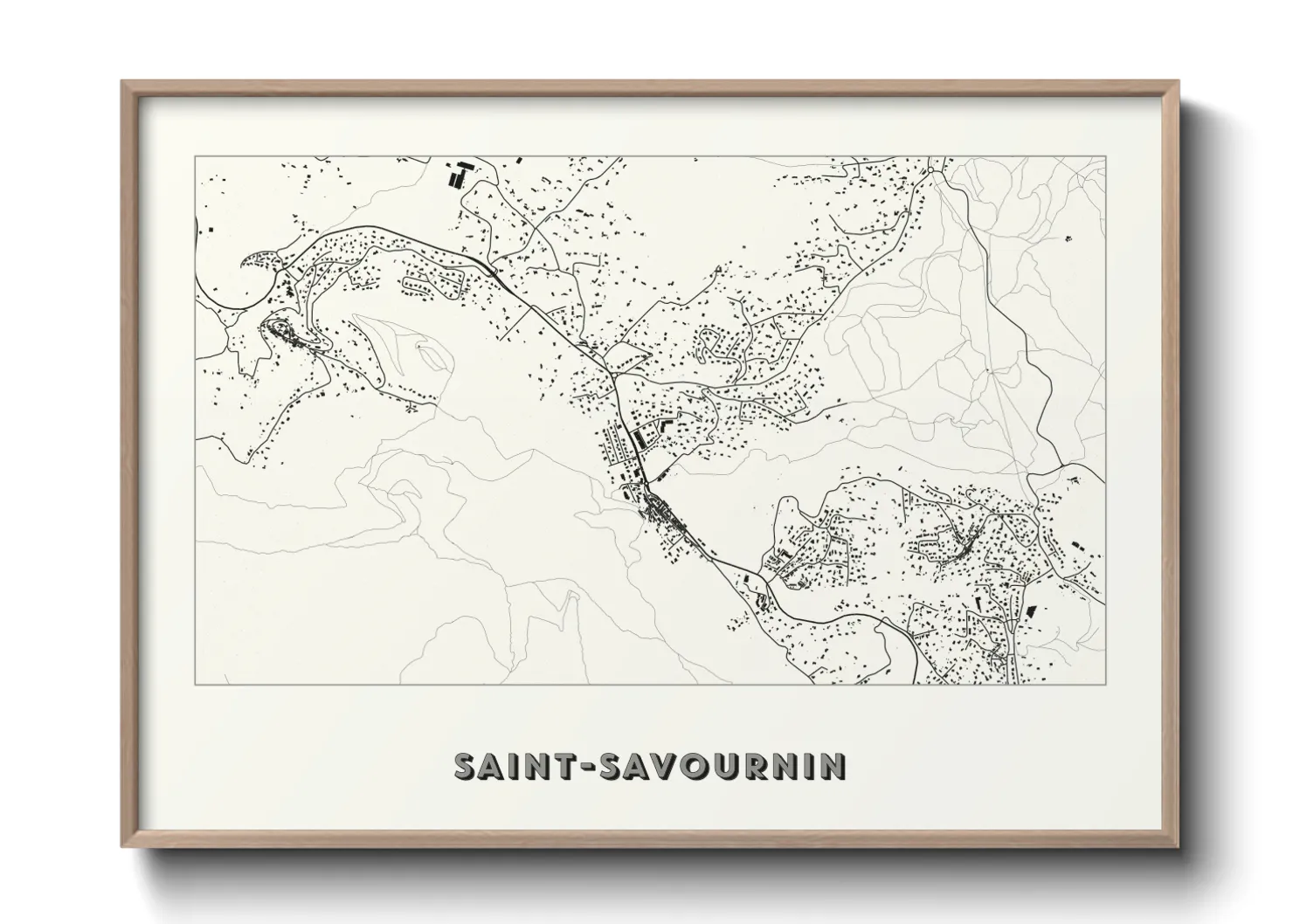 Une affiche de carte sur Saint-Savournin