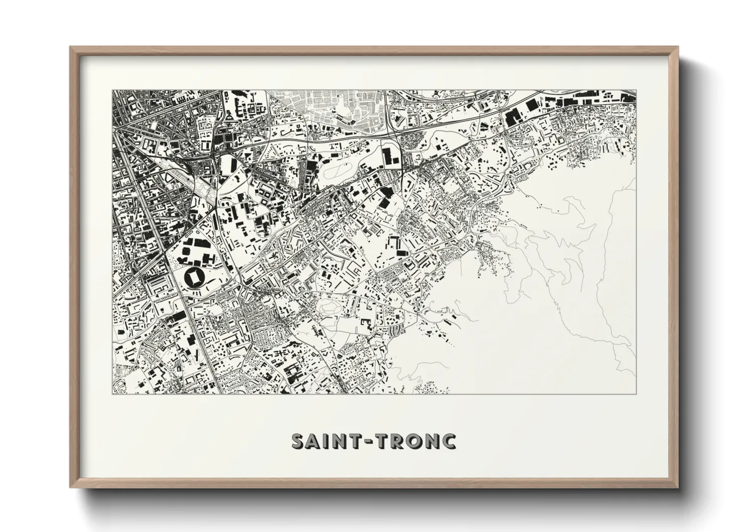 Une affiche de carte sur Saint-Tronc