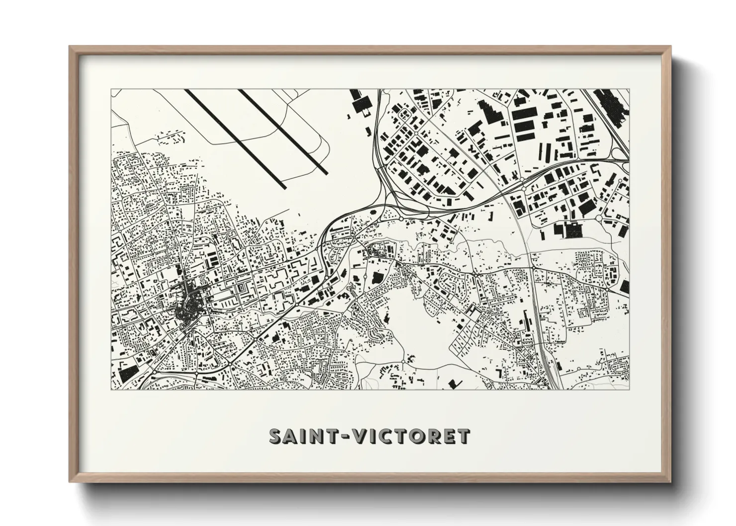 Une affiche de carte sur Saint-Victoret