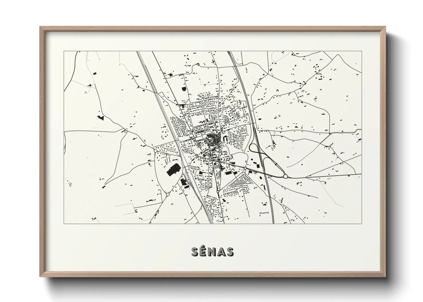 Une affiche de carte sur Sénas