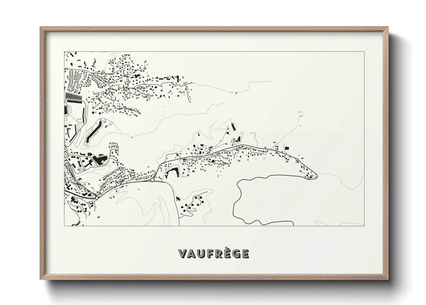 Une affiche de carte sur Vaufrège
