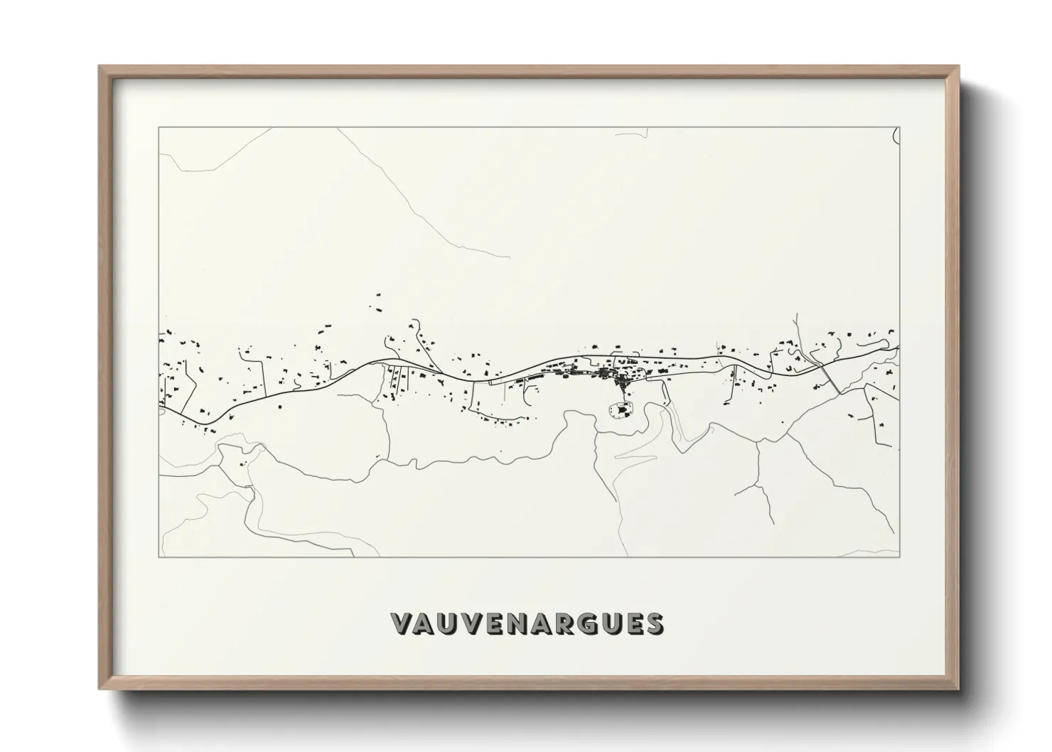 Une affiche de carte sur Vauvenargues