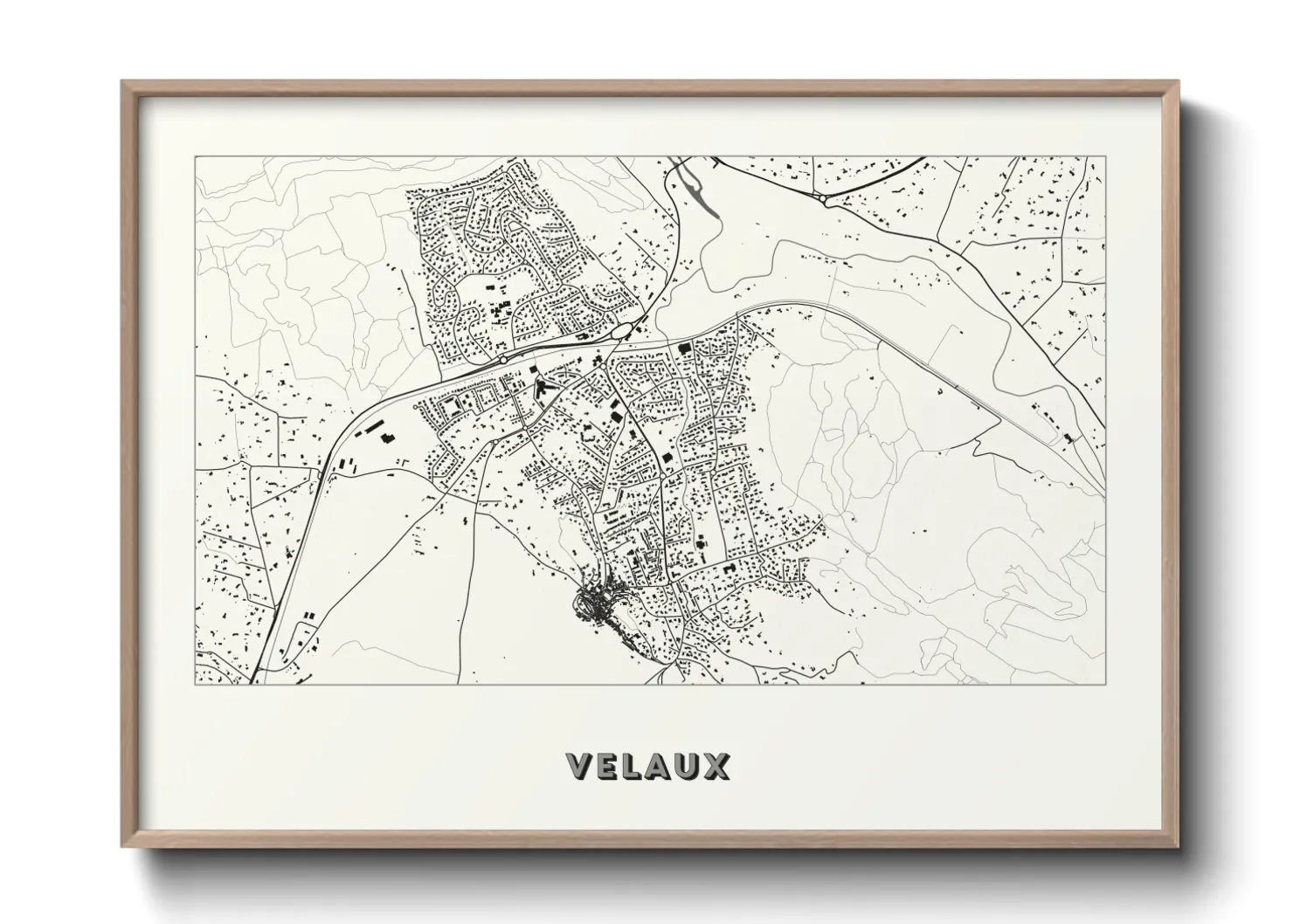 Une affiche de carte sur Velaux