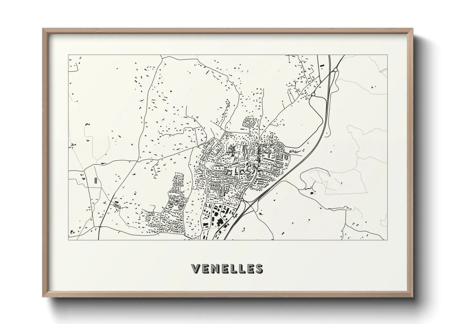 Une affiche de carte sur Venelles