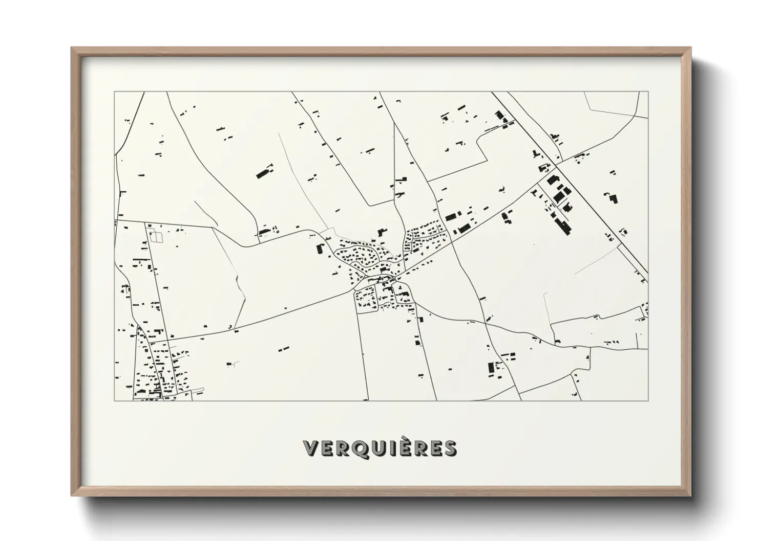 Une affiche de carte sur Verquières