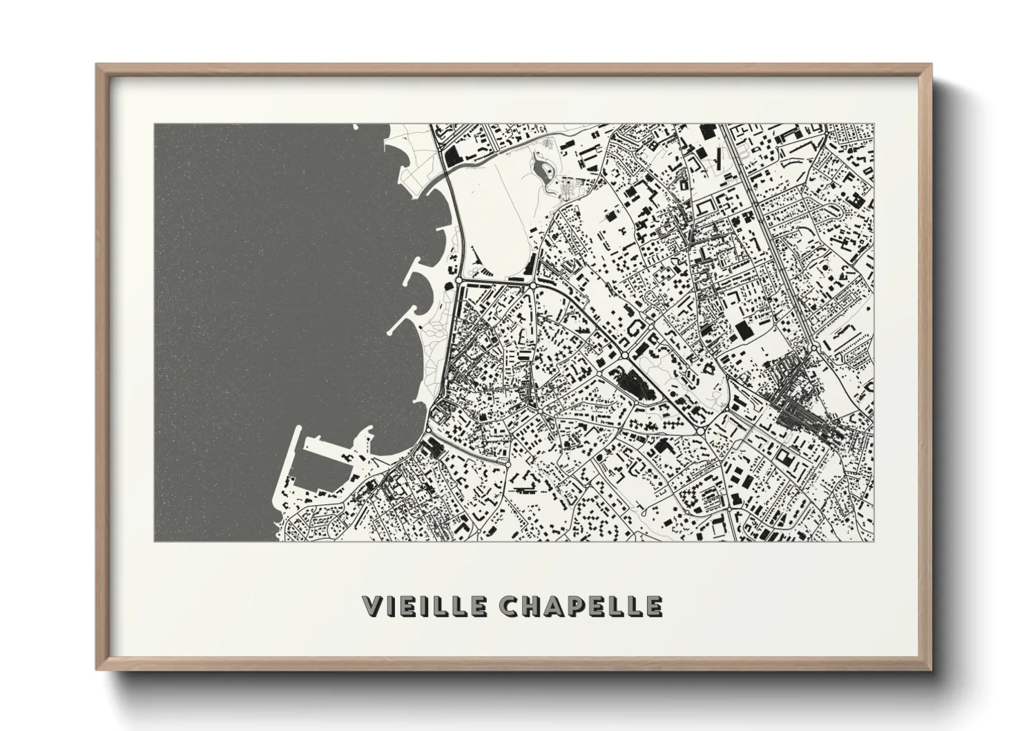 Une affiche de carte sur Vieille Chapelle