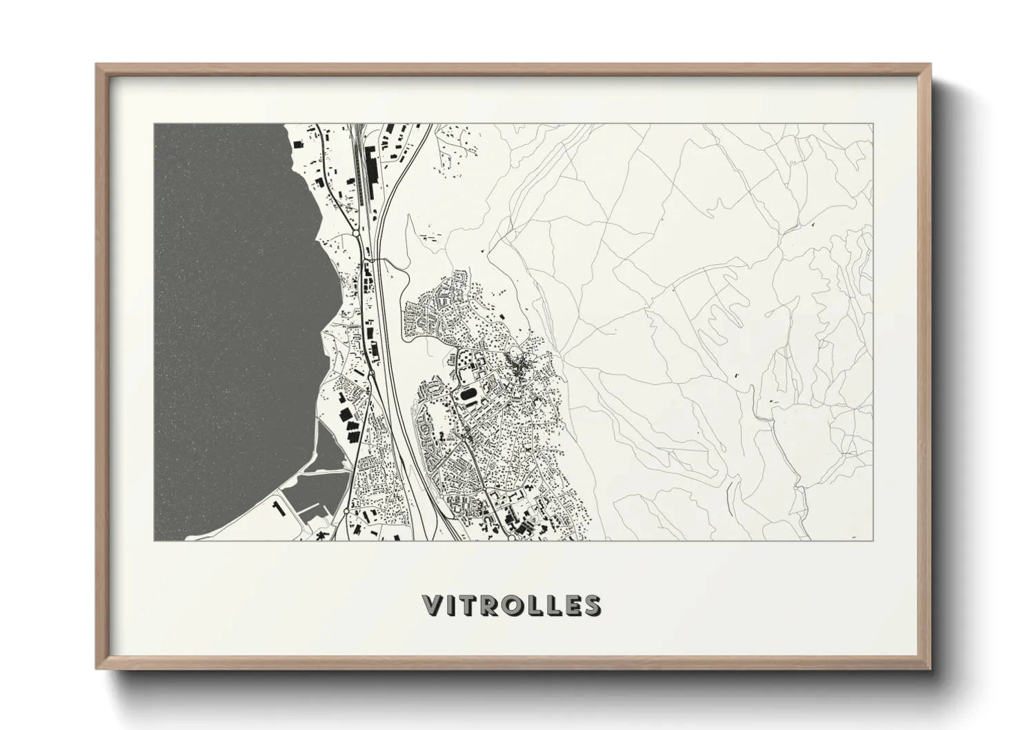 Une affiche de carte sur Vitrolles