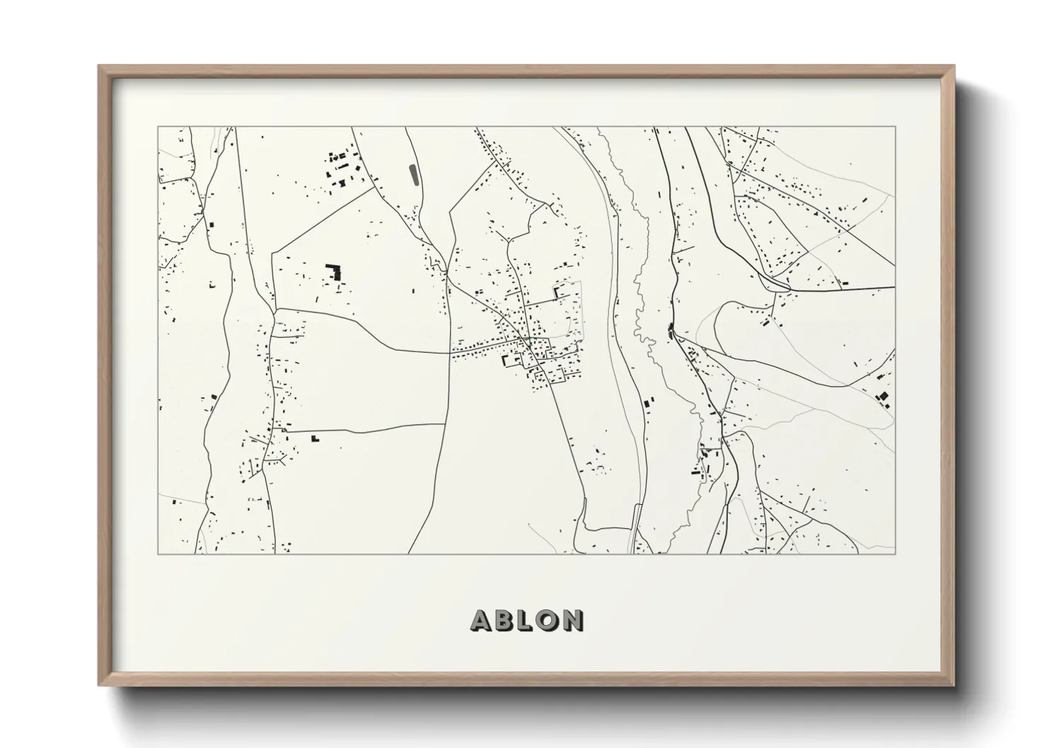 Une affiche de carte sur Ablon