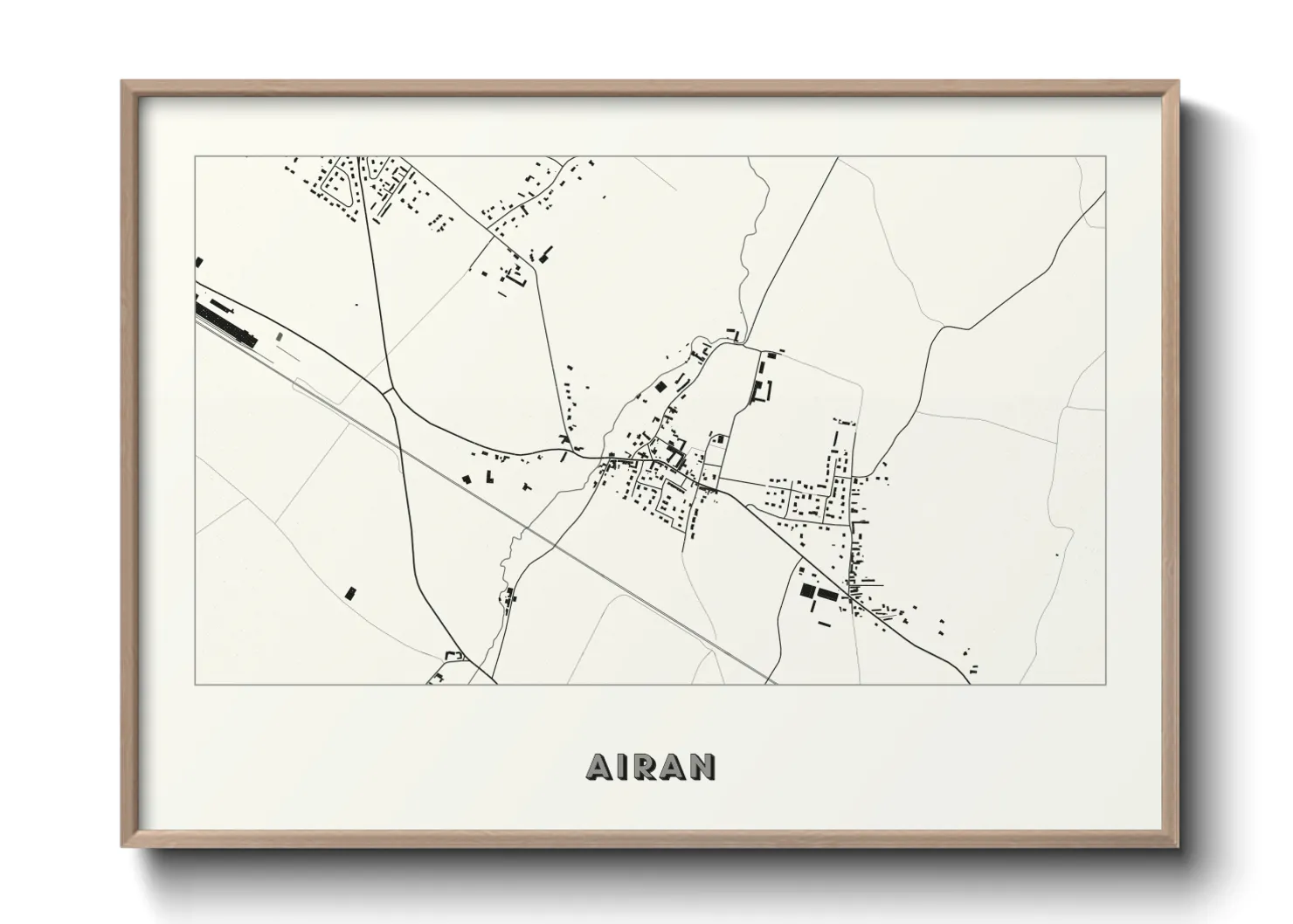 Une affiche de carte sur Airan