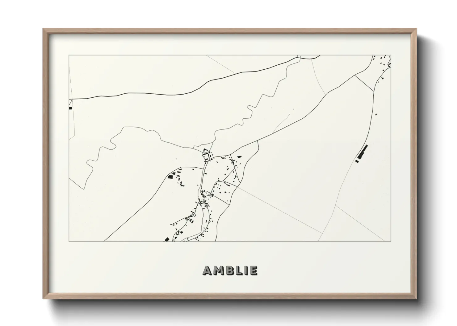 Une affiche de carte sur Amblie