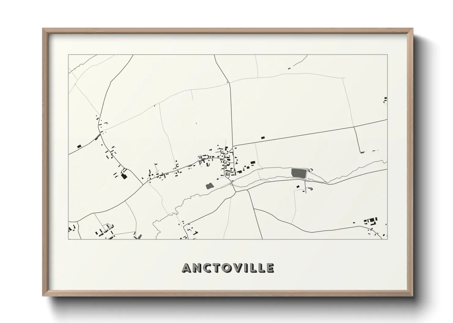 Une affiche de carte sur Anctoville
