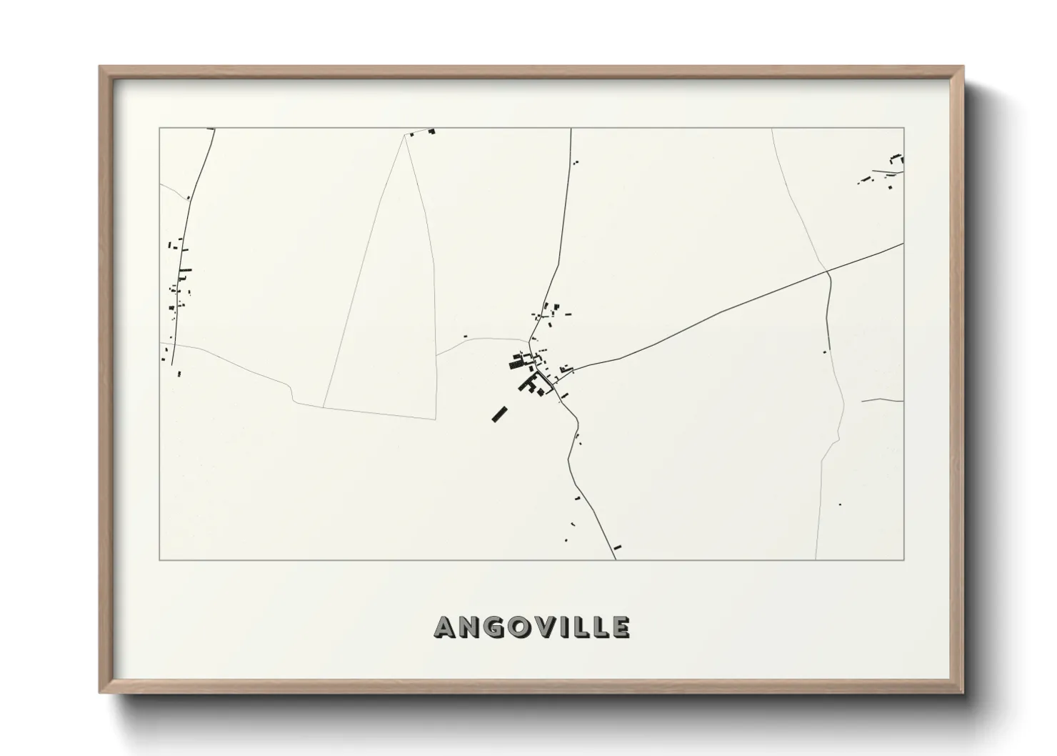 Une affiche de carte sur Angoville