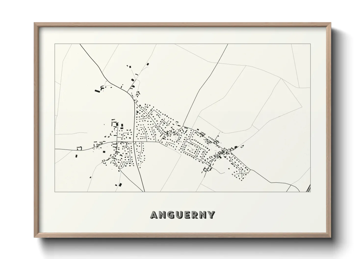 Une affiche de carte sur Anguerny