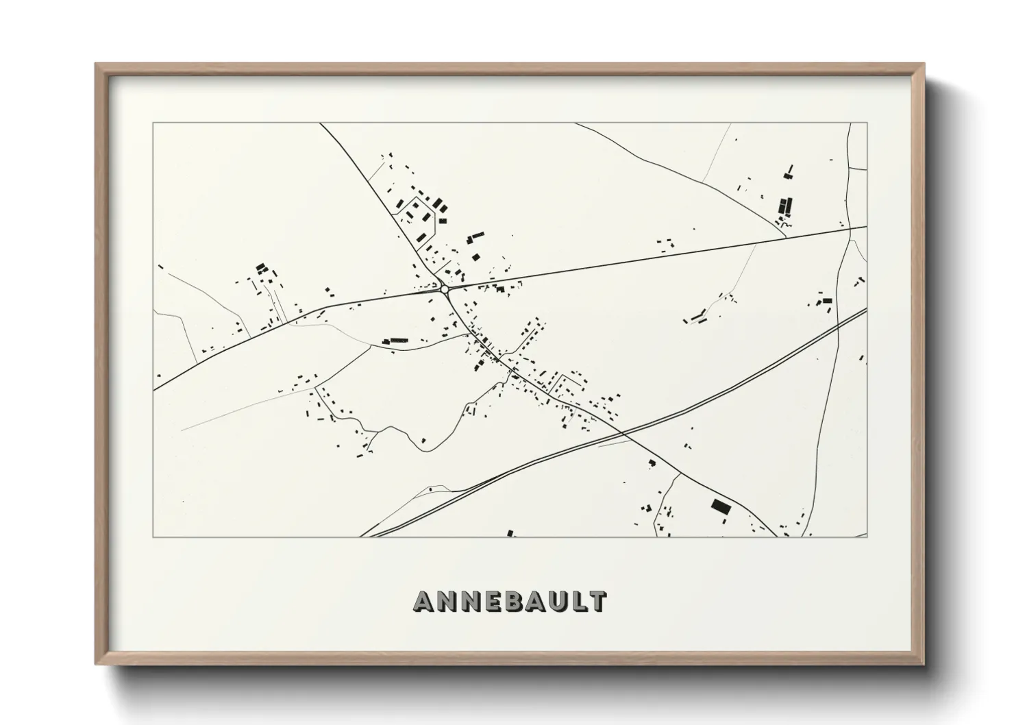 Une affiche de carte sur Annebault