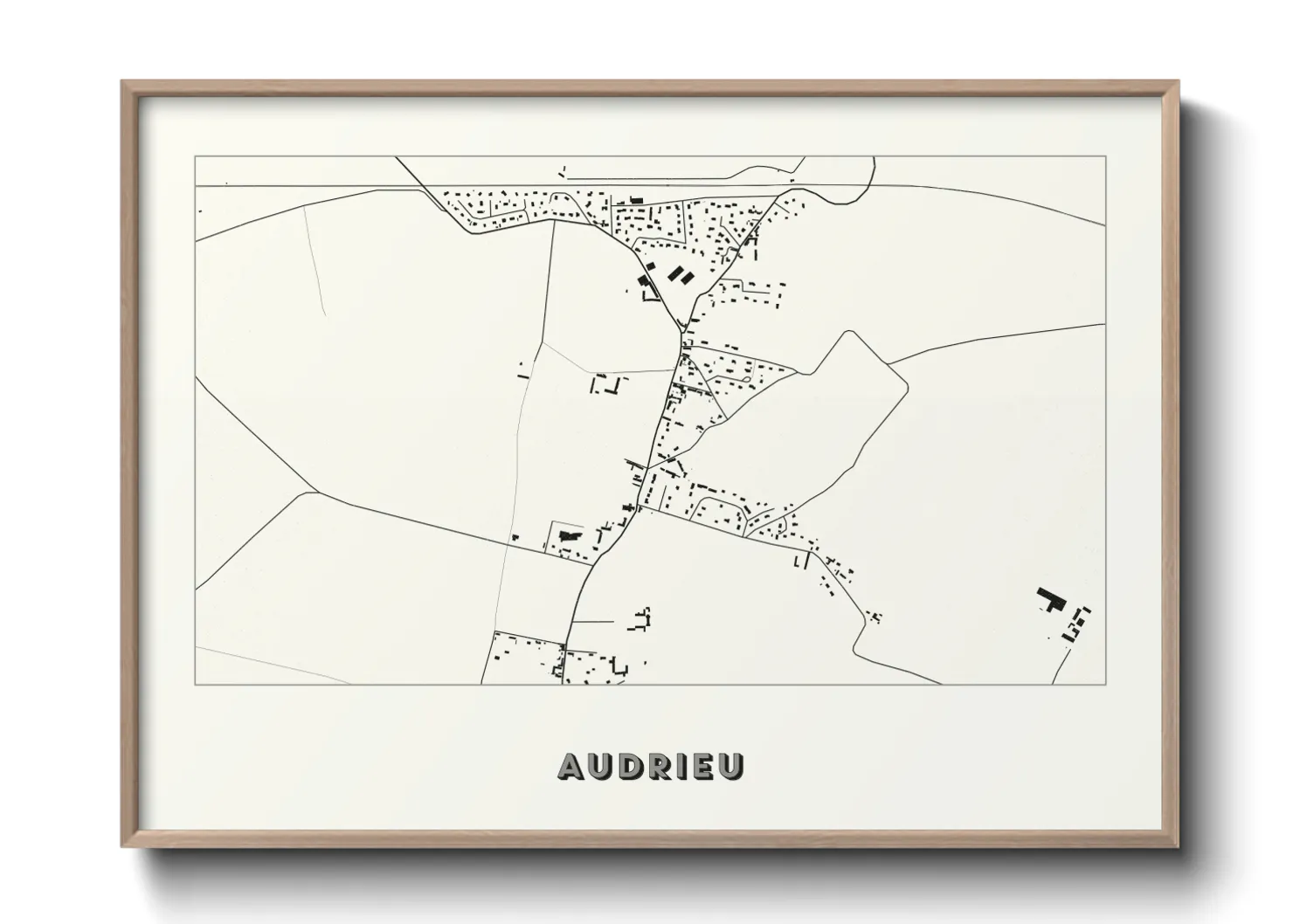Une affiche de carte sur Audrieu