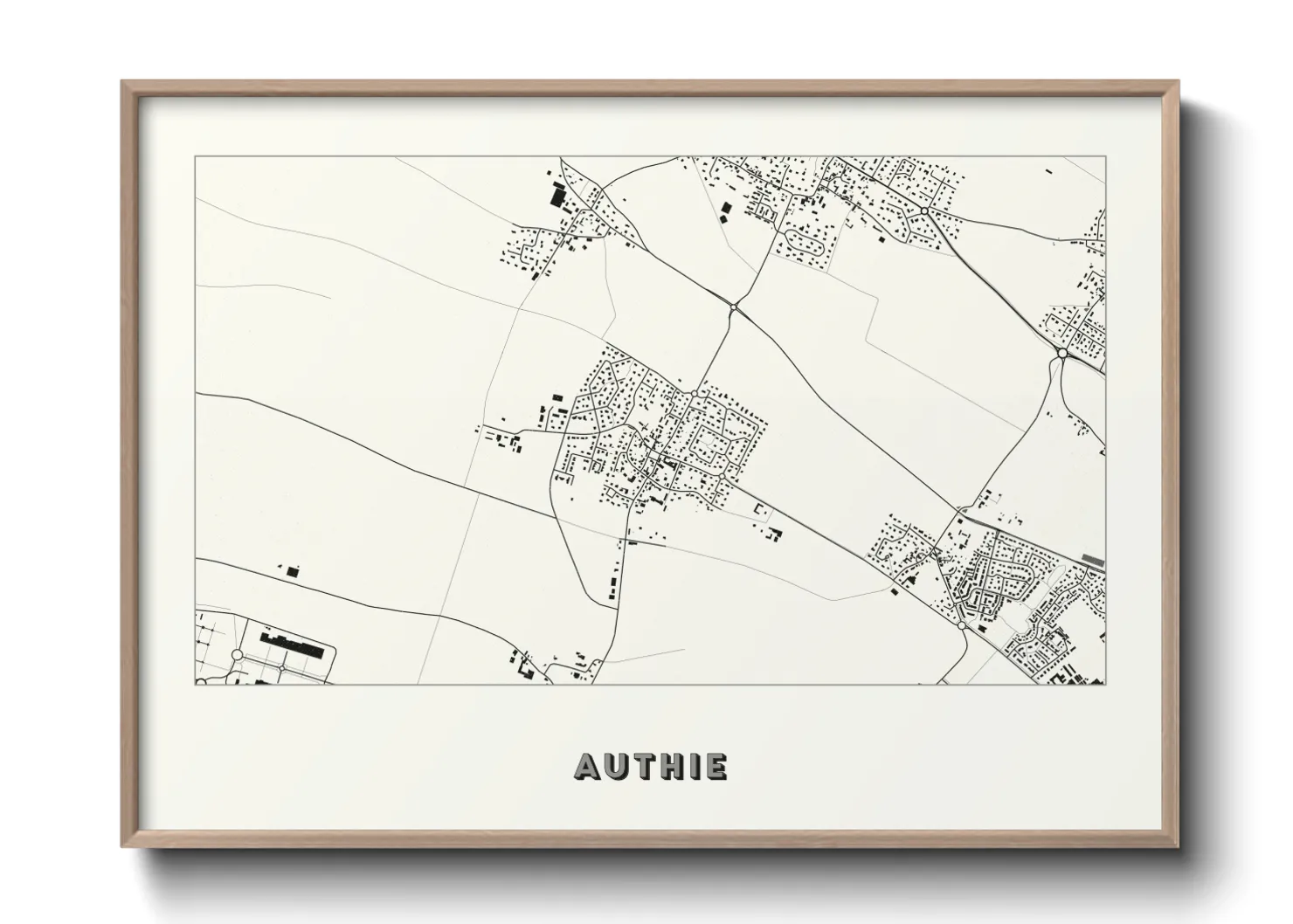 Une affiche de carte sur Authie