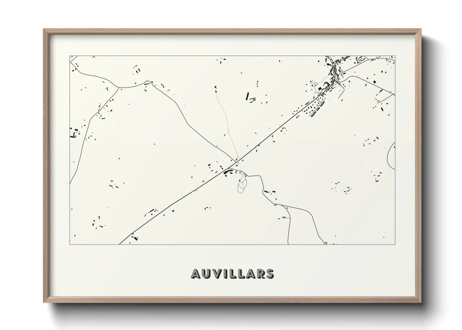 Une affiche de carte sur Auvillars