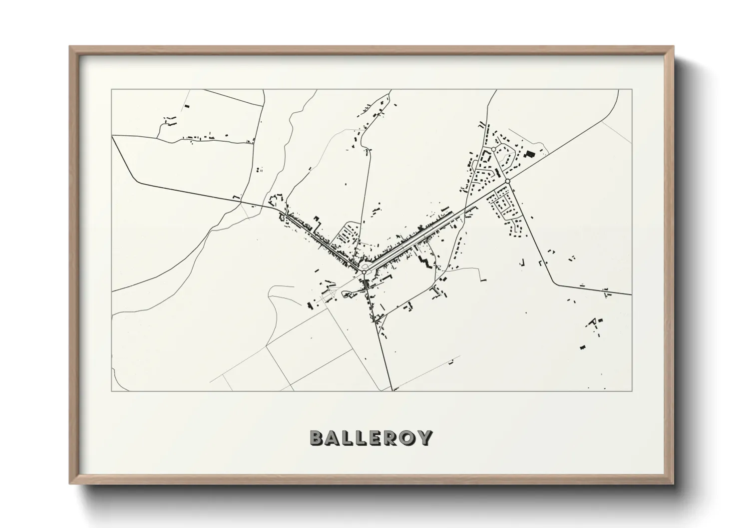 Une affiche de carte sur Balleroy