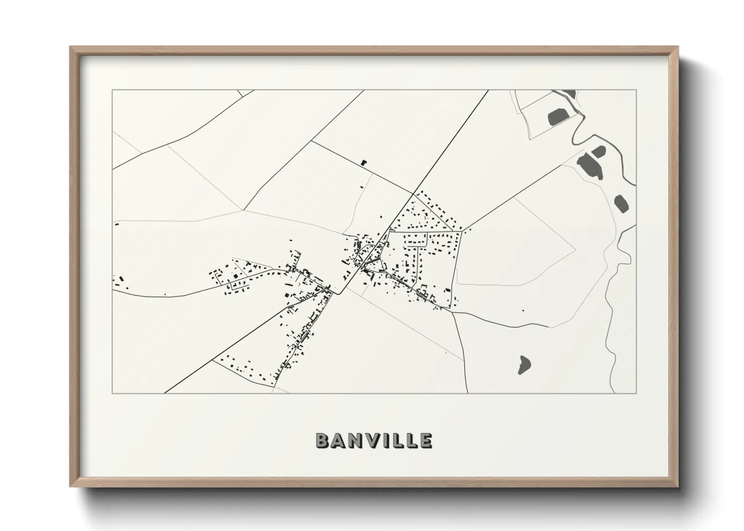Une affiche de carte sur Banville
