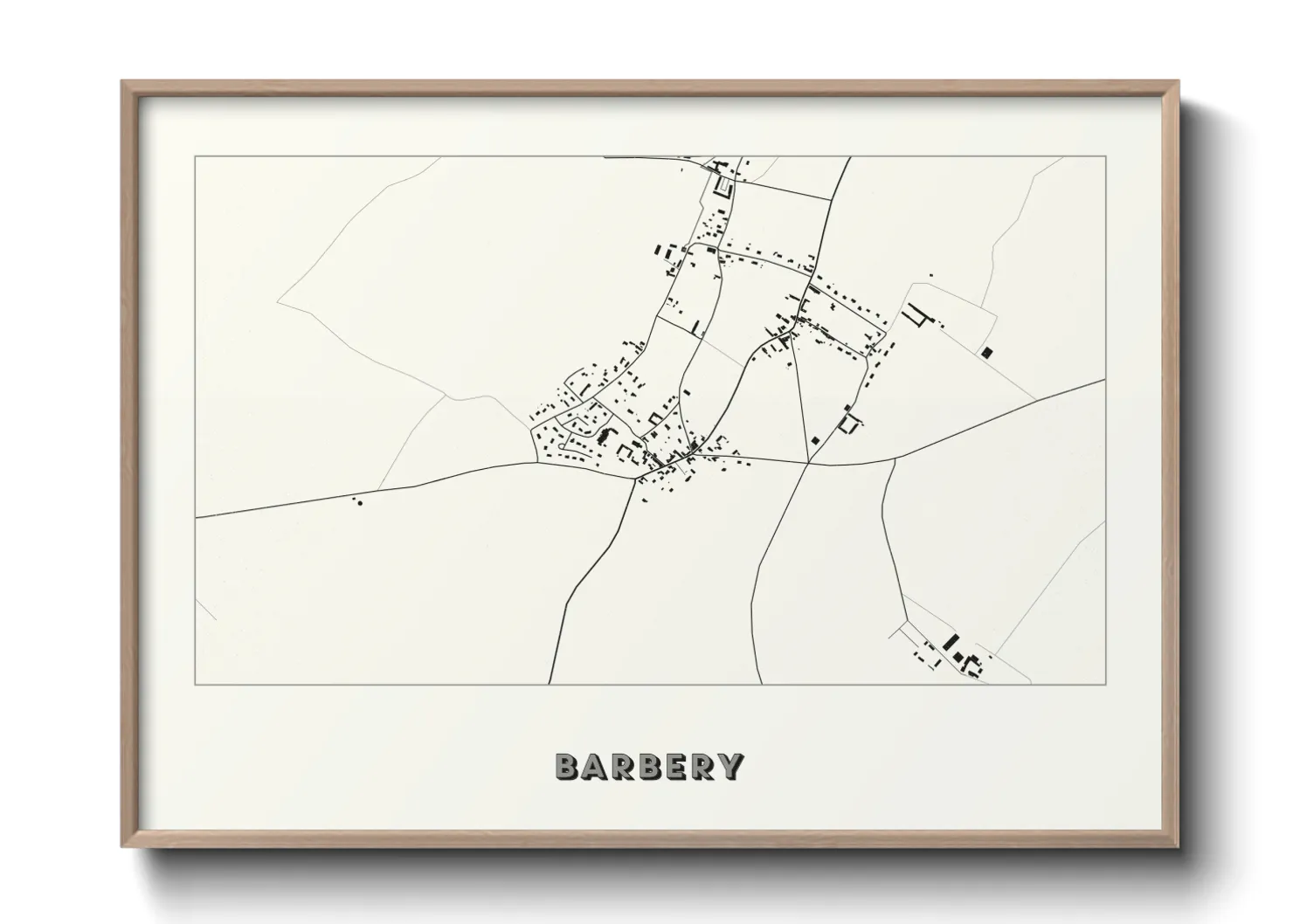 Une affiche de carte sur Barbery
