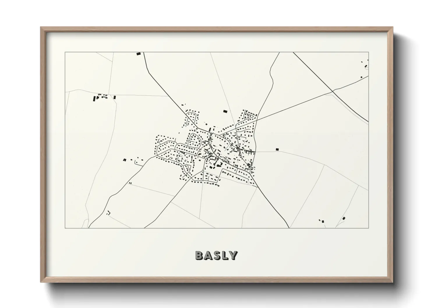 Une affiche de carte sur Basly