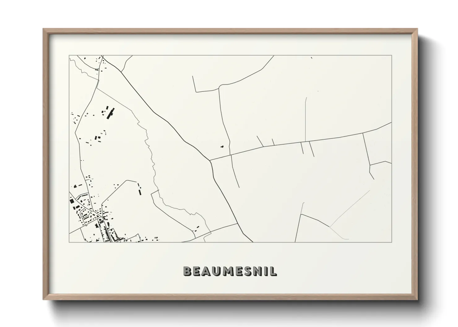 Une affiche de carte sur Beaumesnil