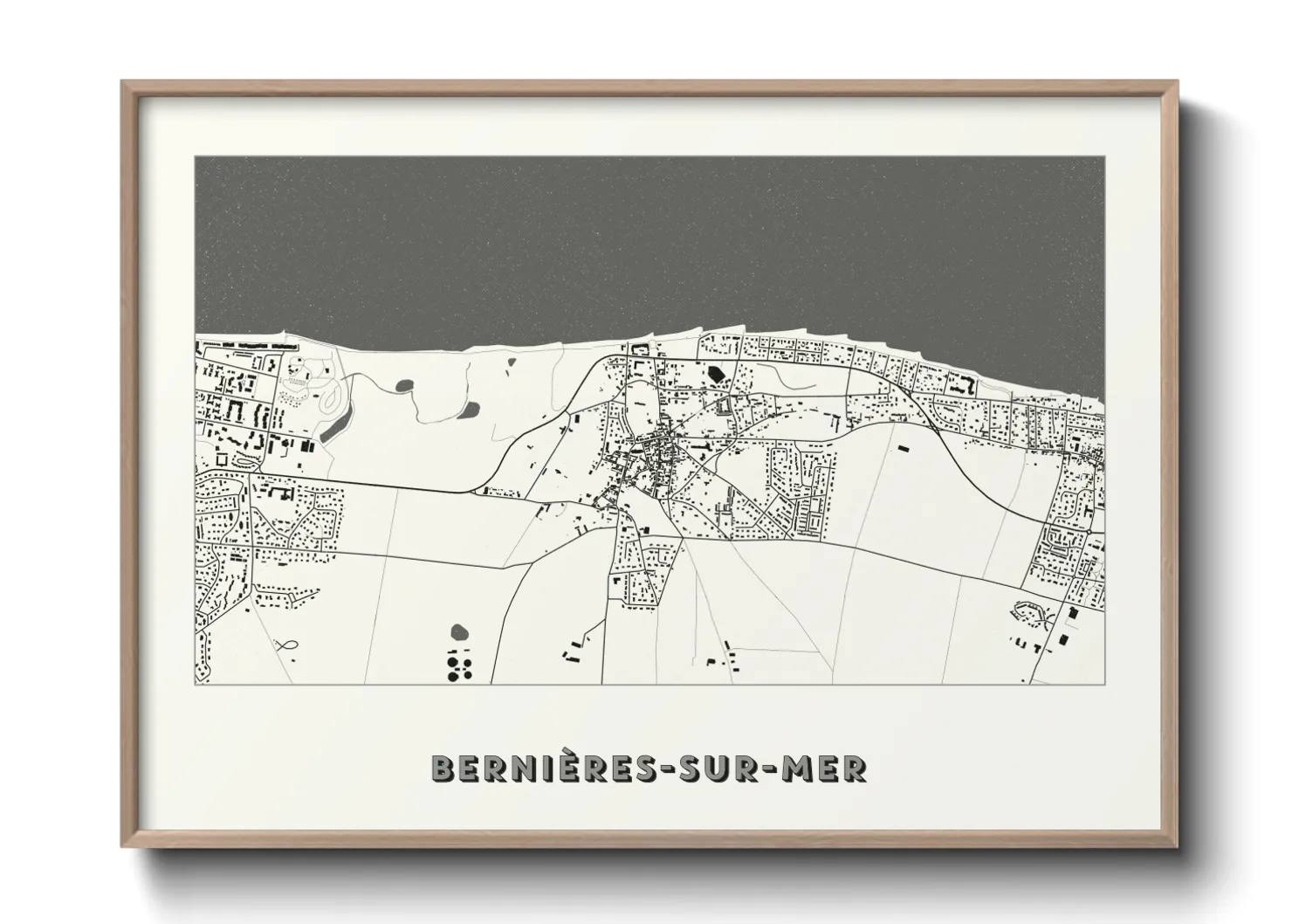 Une affiche de carte sur Bernières-sur-Mer