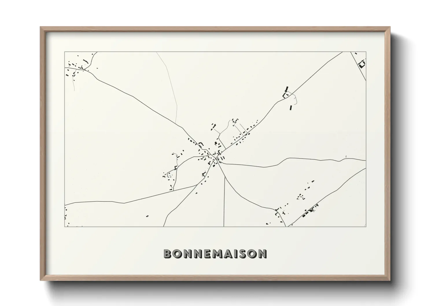 Une affiche de carte sur Bonnemaison