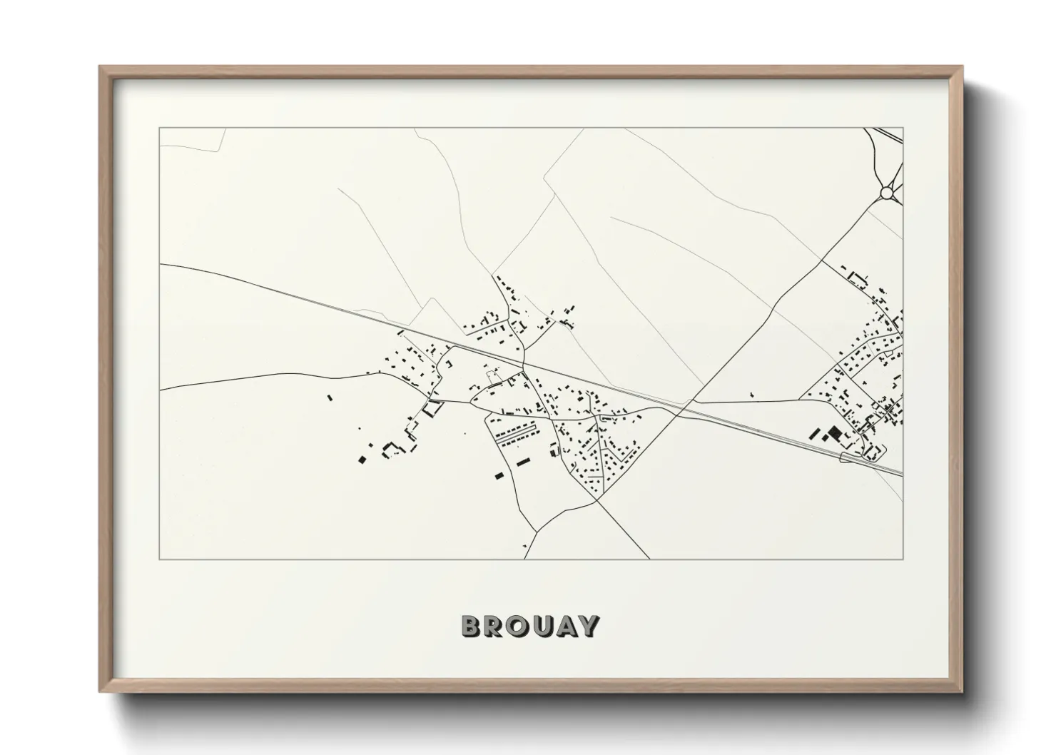 Une affiche de carte sur Brouay