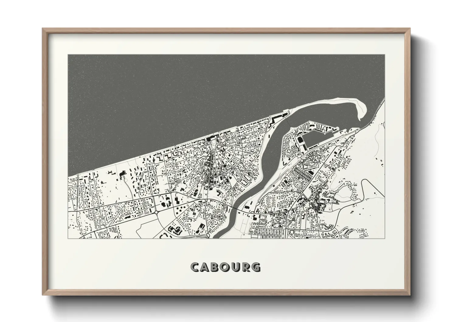 Une affiche de carte sur Cabourg