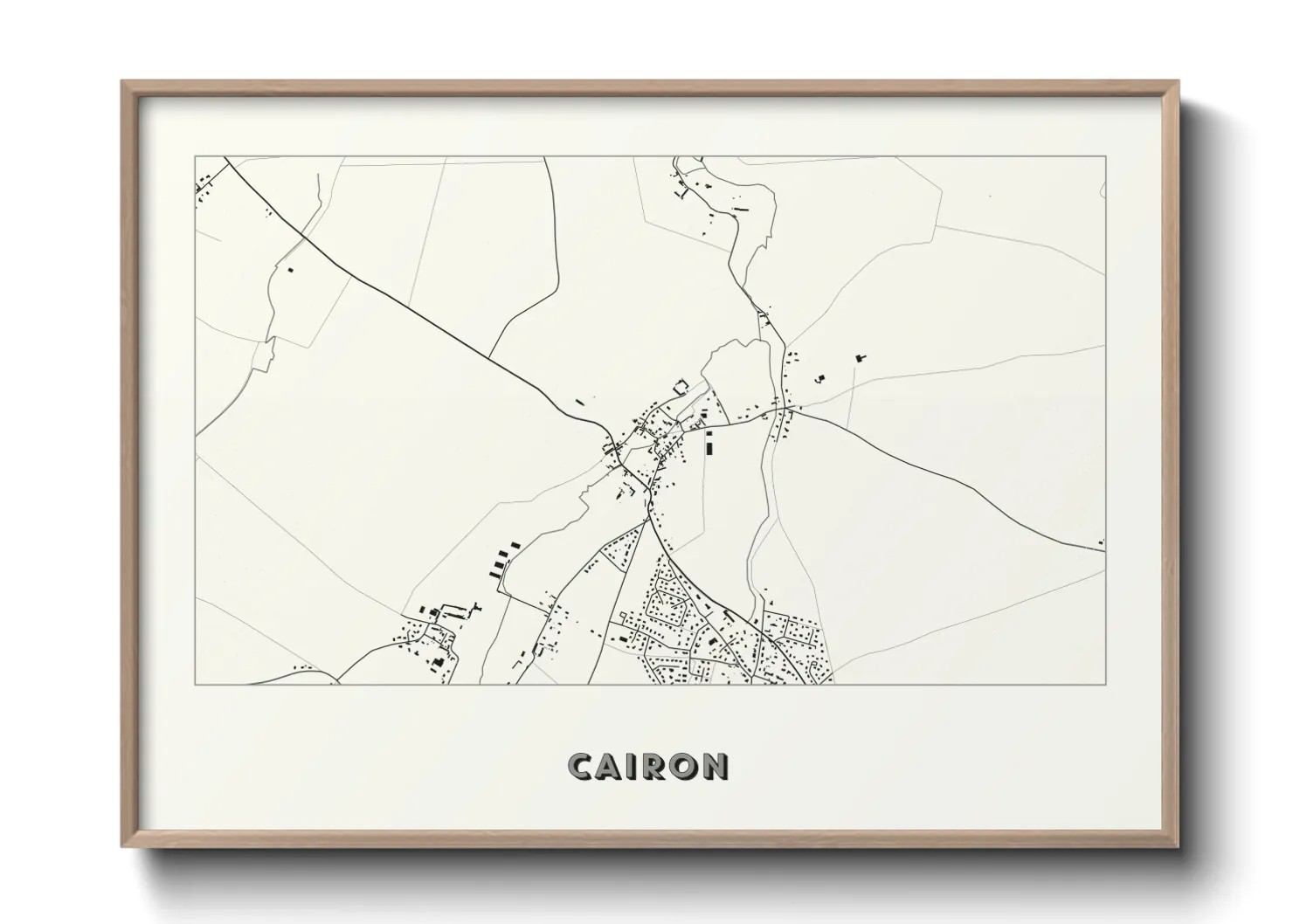 Une affiche de carte sur Cairon