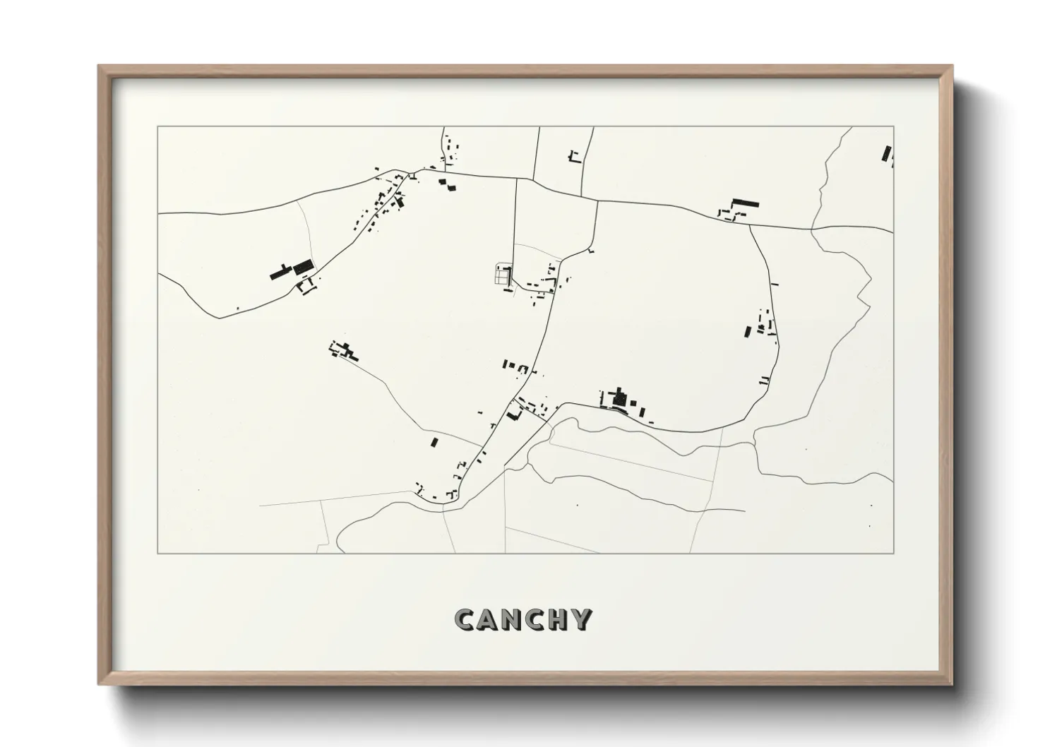 Une affiche de carte sur Canchy