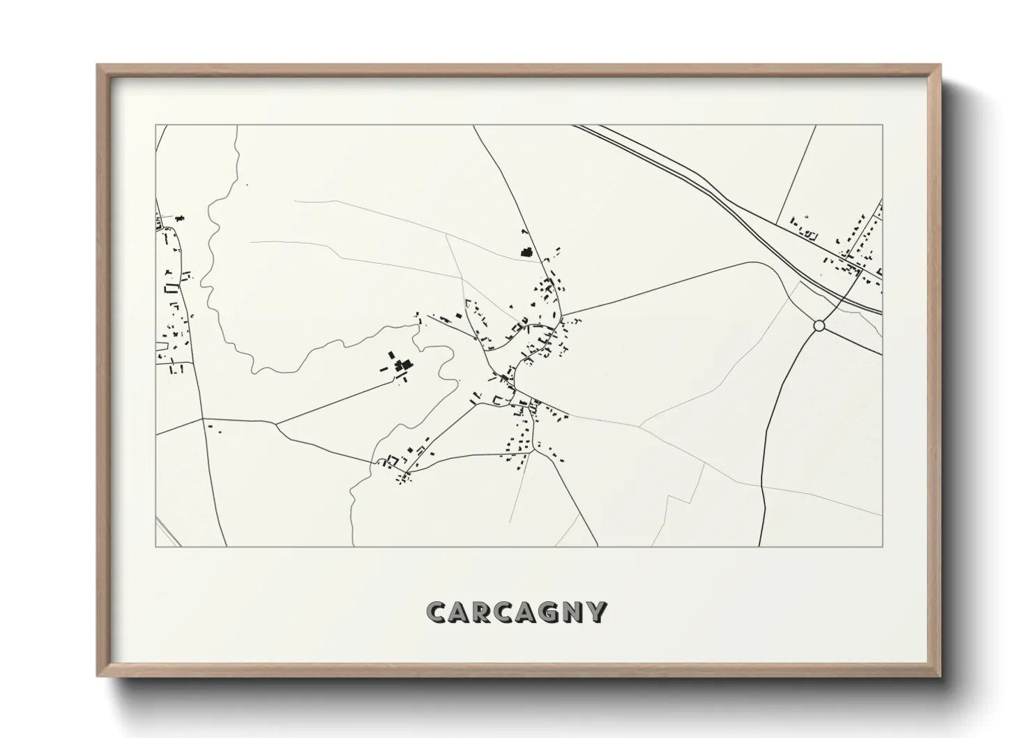 Une affiche de carte sur Carcagny