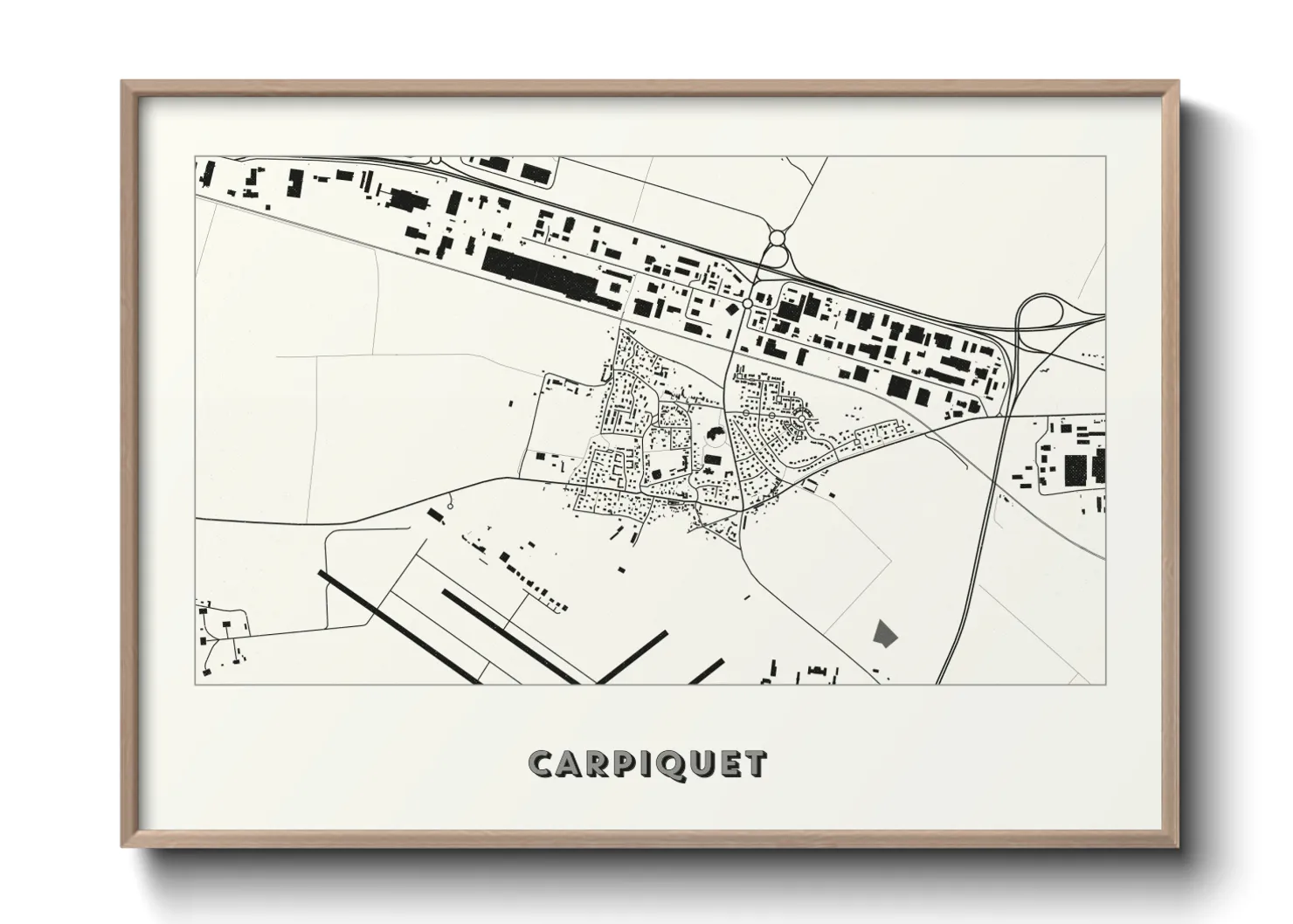 Une affiche de carte sur Carpiquet