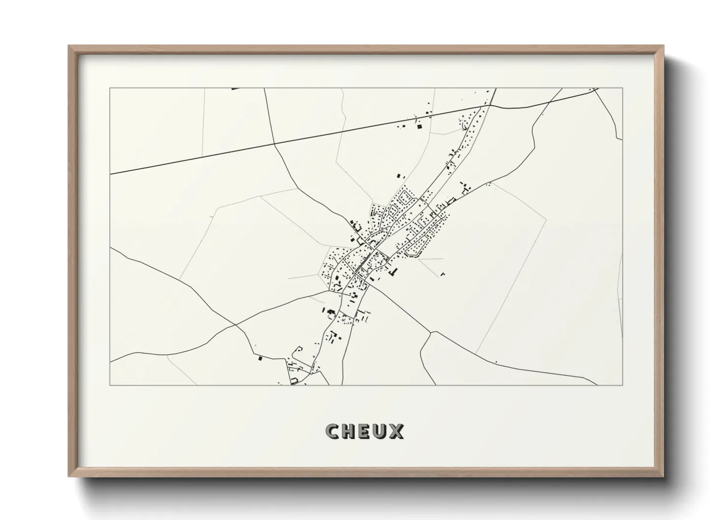 Une affiche de carte sur Cheux