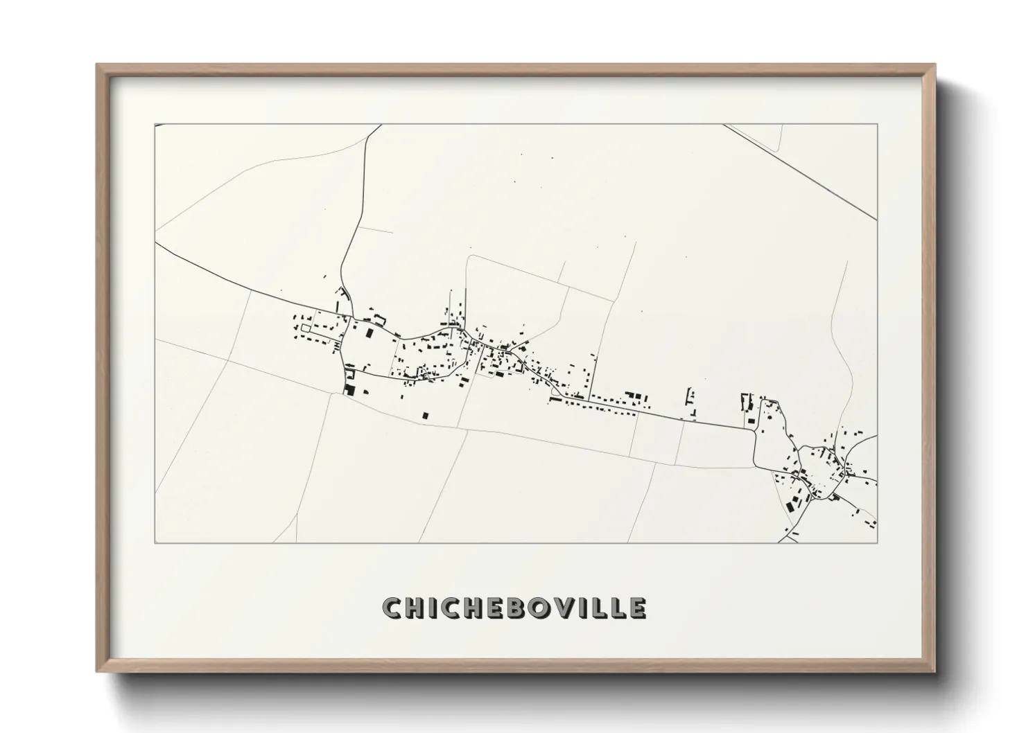 Une affiche de carte sur Chicheboville