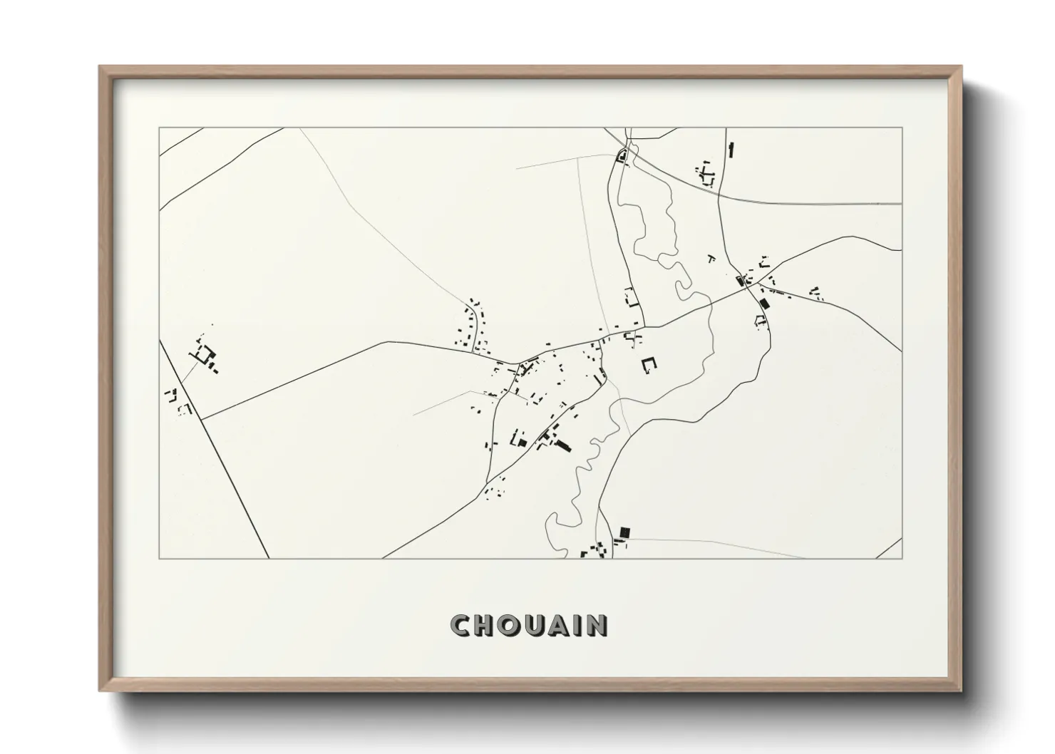 Une affiche de carte sur Chouain