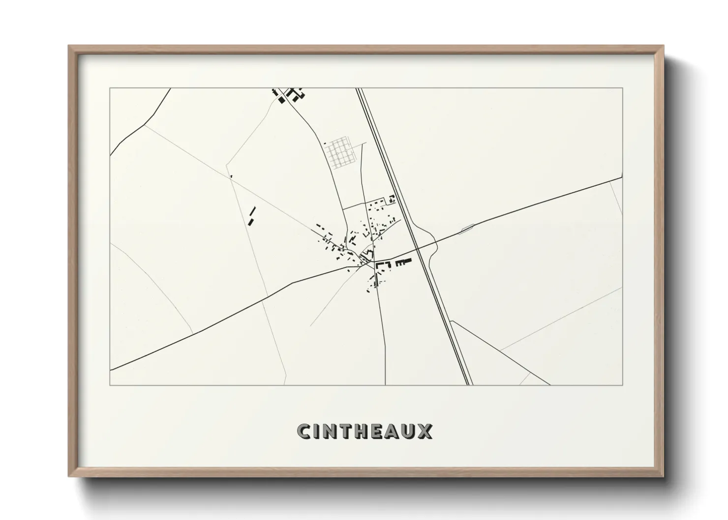 Une affiche de carte sur Cintheaux