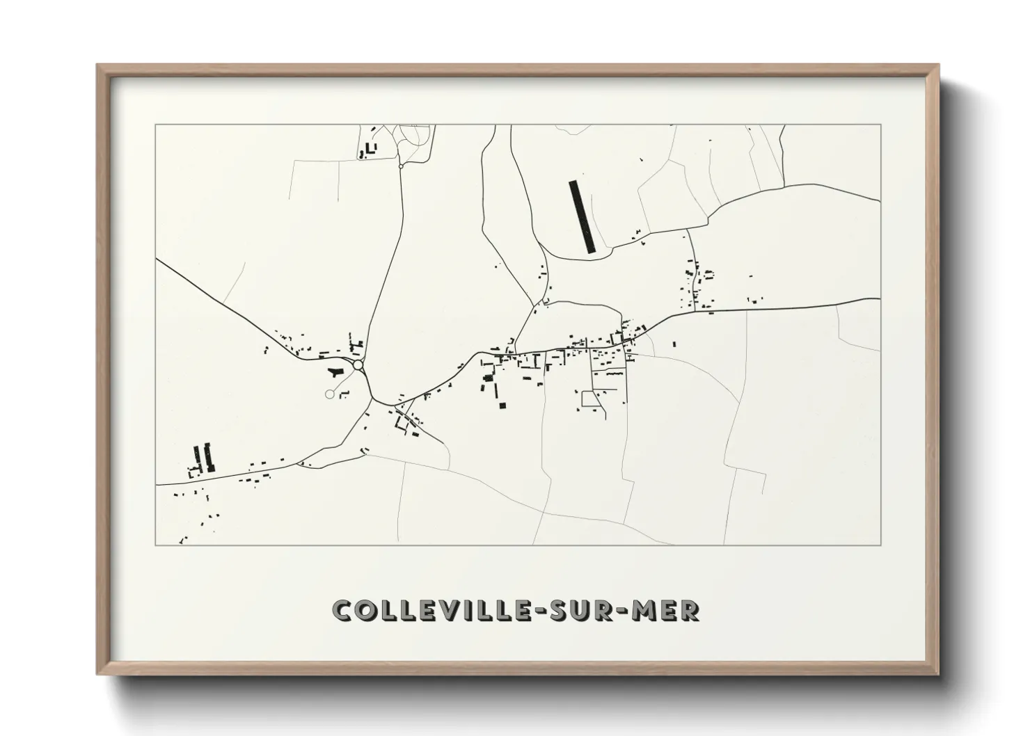 Une affiche de carte sur Colleville-sur-Mer