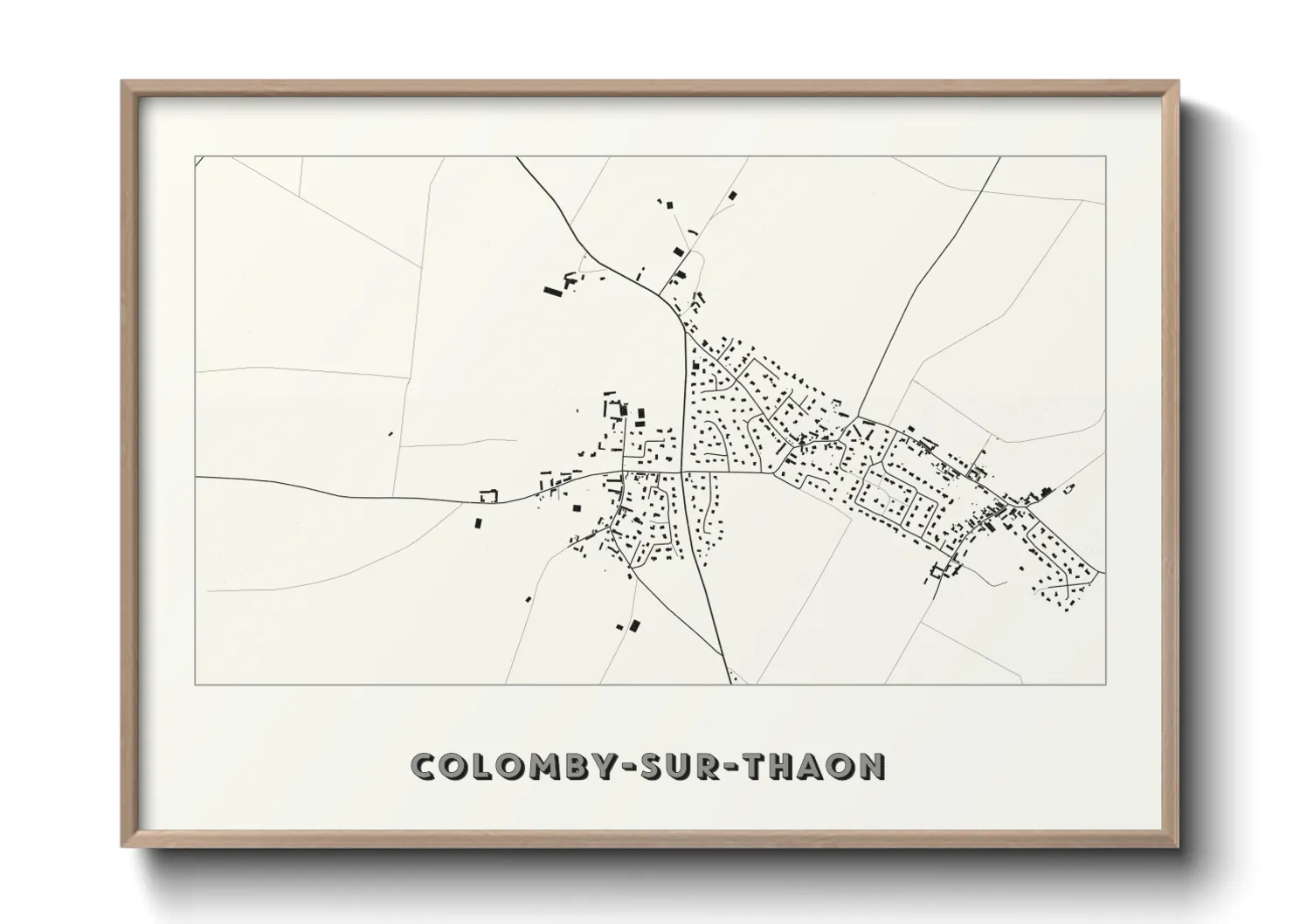 Une affiche de carte sur Colomby-sur-Thaon