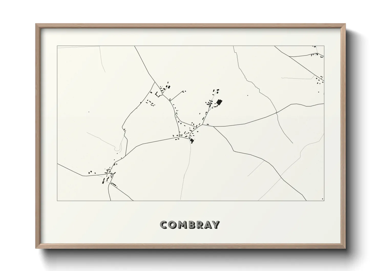 Une affiche de carte sur Combray