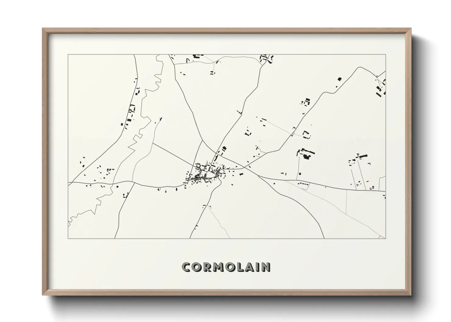 Une affiche de carte sur Cormolain