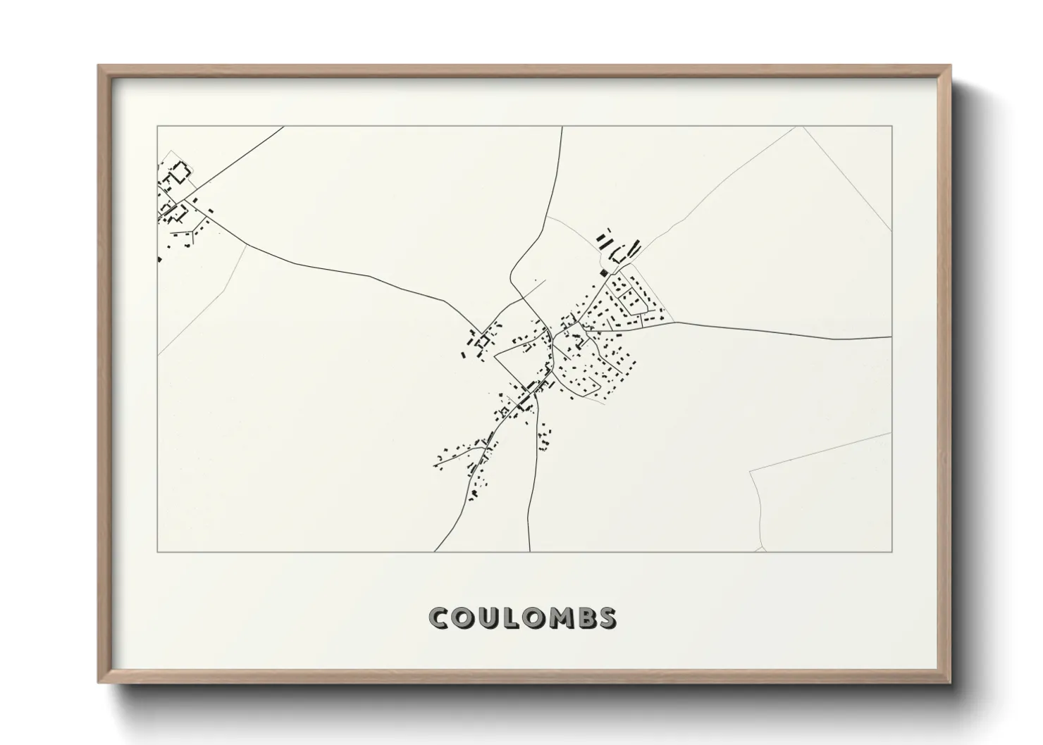 Une affiche de carte sur Coulombs