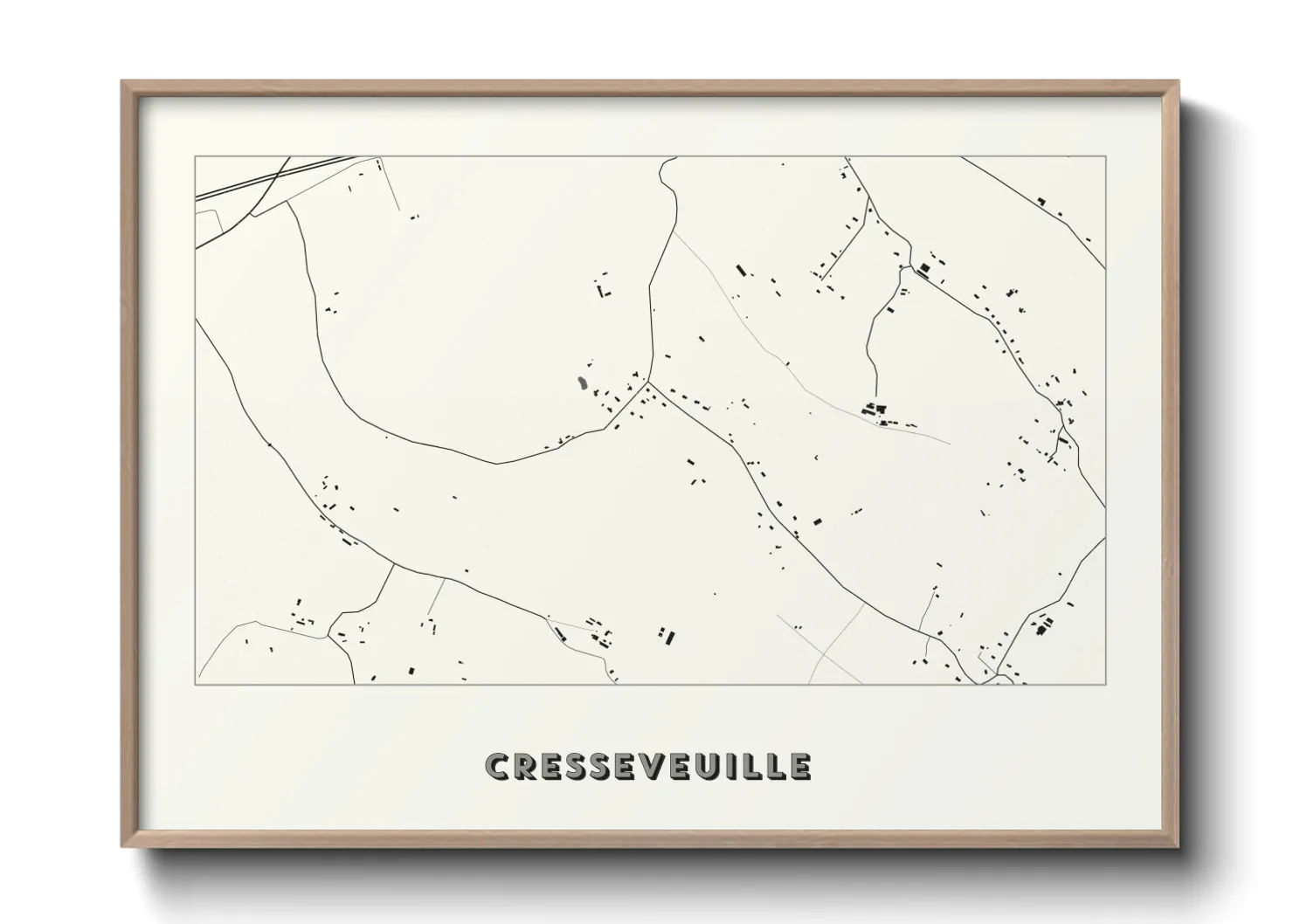 Une affiche de carte sur Cresseveuille