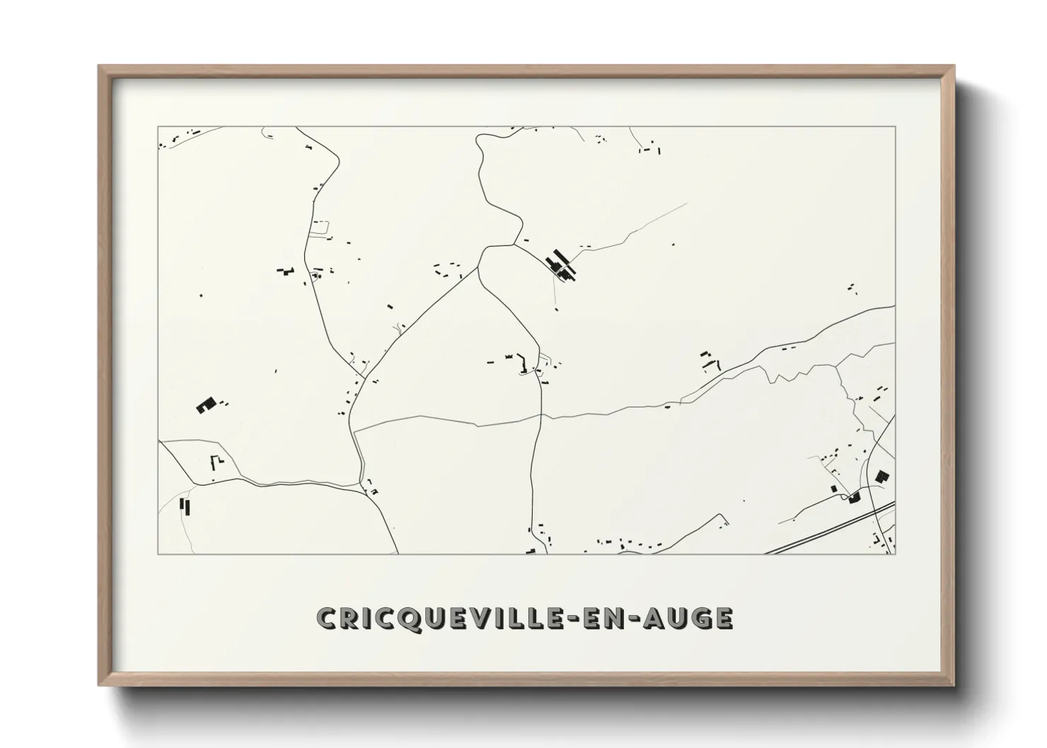 Une affiche de carte sur Cricqueville-en-Auge