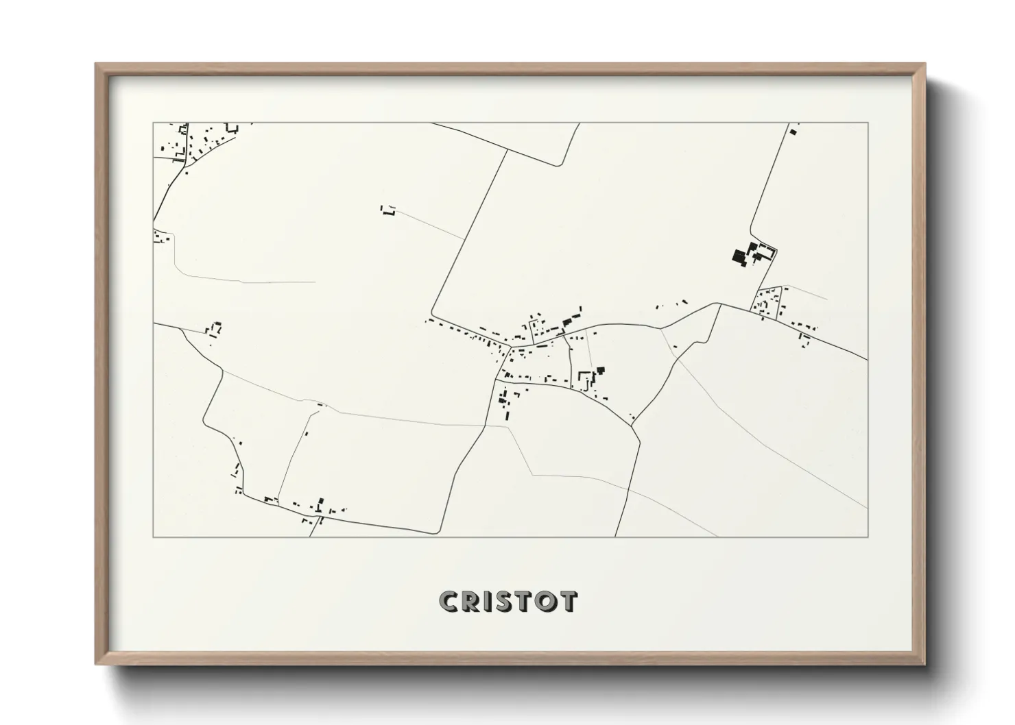 Une affiche de carte sur Cristot