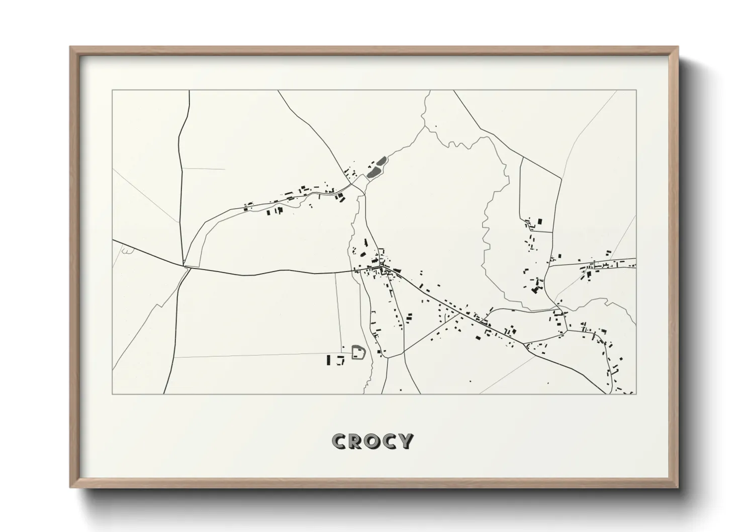 Une affiche de carte sur Crocy